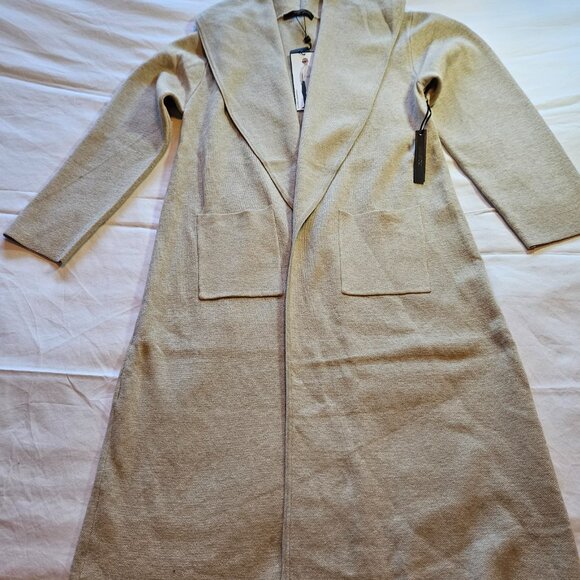 Max Sport Womens Long Cardigan Sweater Duster Knit Size L Heather Classic City - Picture 4 of 6